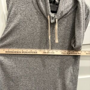 Lucky Brand Heather Gray Cowl Neck Sweater